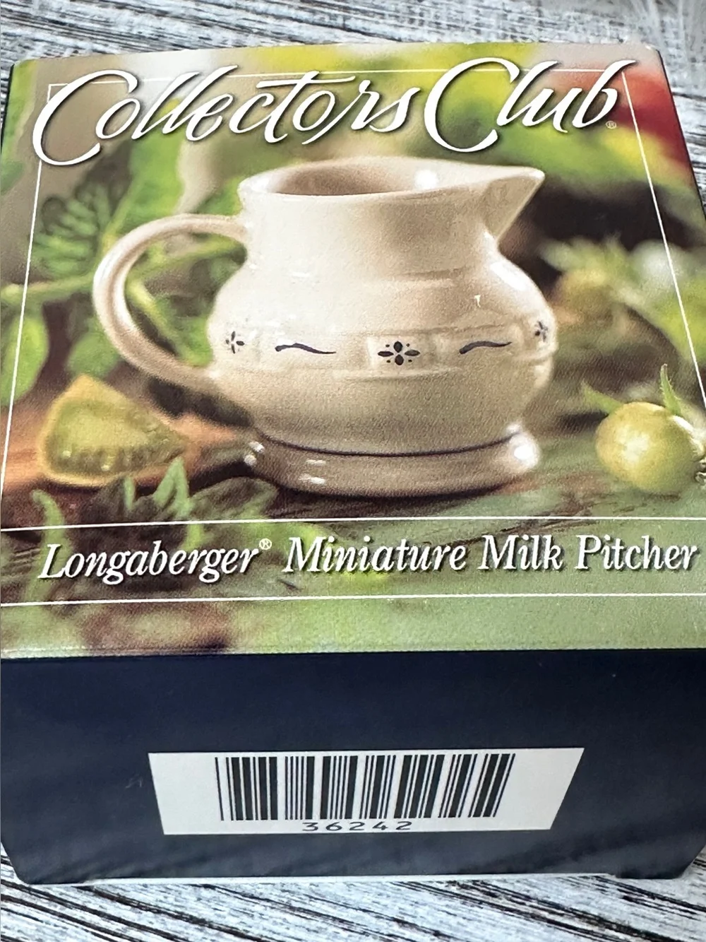 Longaberger Collectors Club Miniature Milk Pitcher New in Box